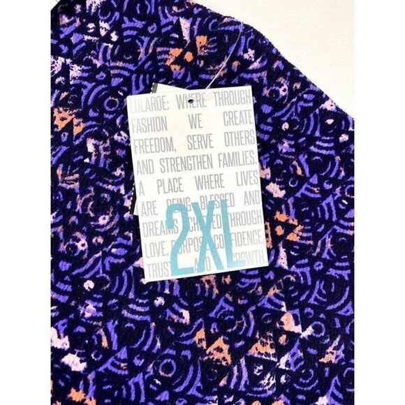LuLaRoe Cassie Skirt Pencil Crepe Purple 2XL‎ - Picture 3 of 6